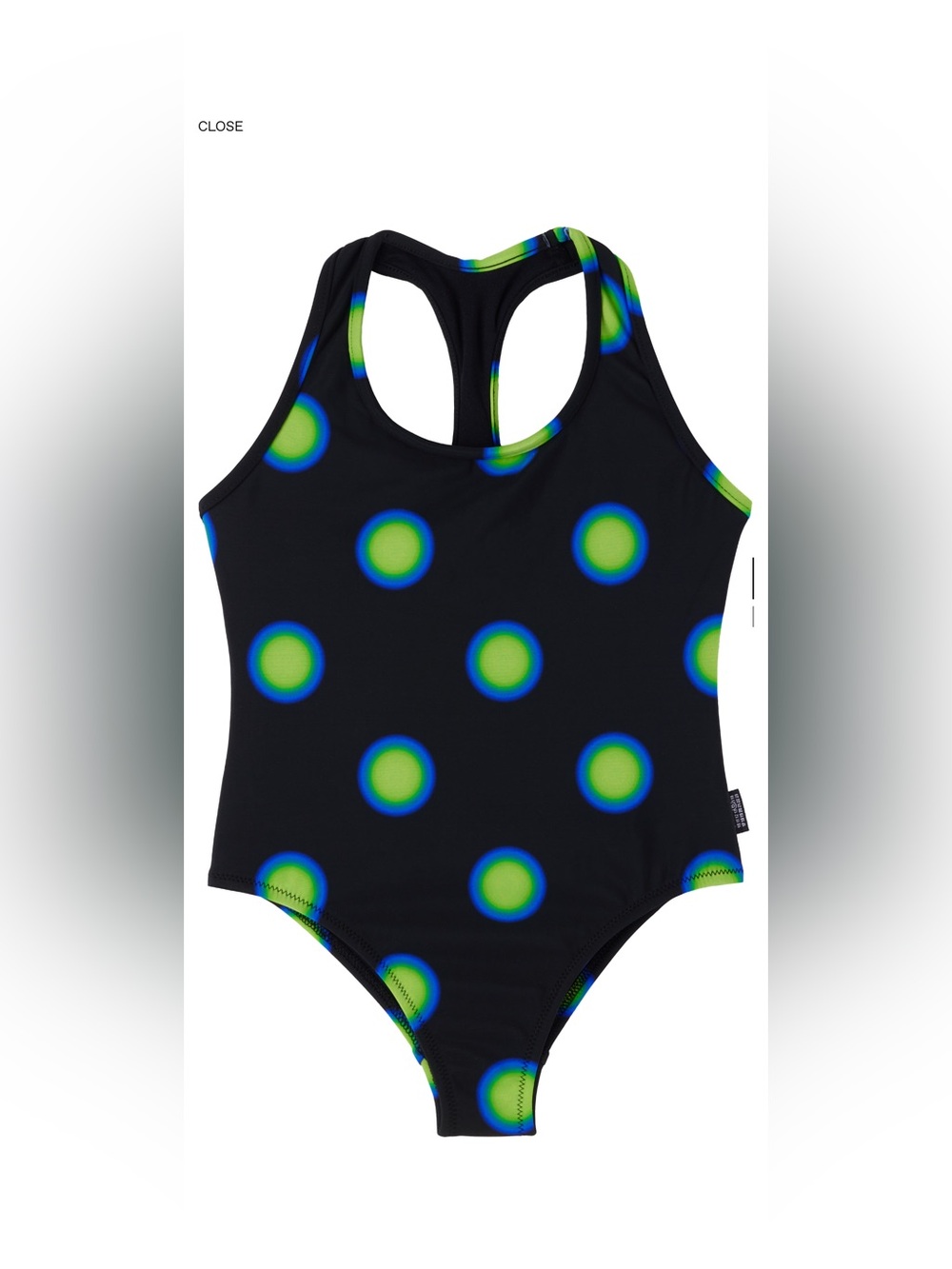 MM6 Maison Margiela KIDS black all over print pois swimsuit